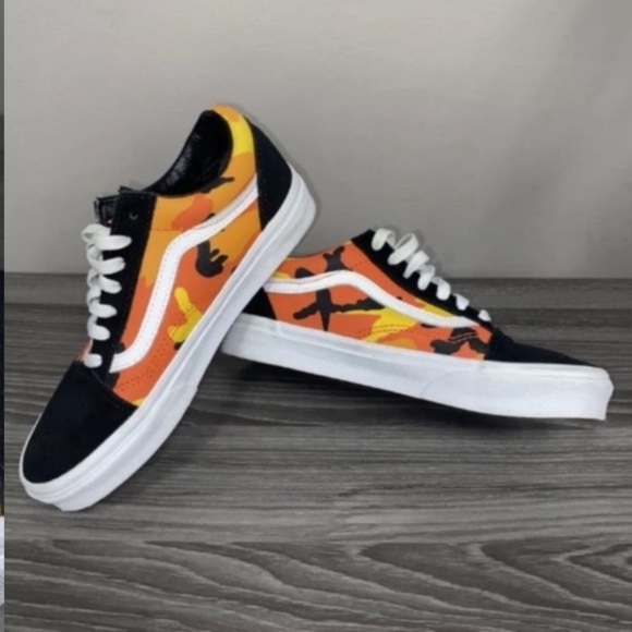 VANS Shoes Men’s 5 / Women 6.5 Pop Camo Old Skool Low Top Sneakers Black… - Picture 10 of 11